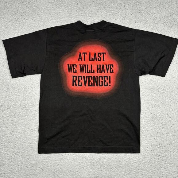Vintage 90s Star Wars T-Shirt Youth Medium Darth Maul 'Revenge' Double Sided - Picture 7 of 8
